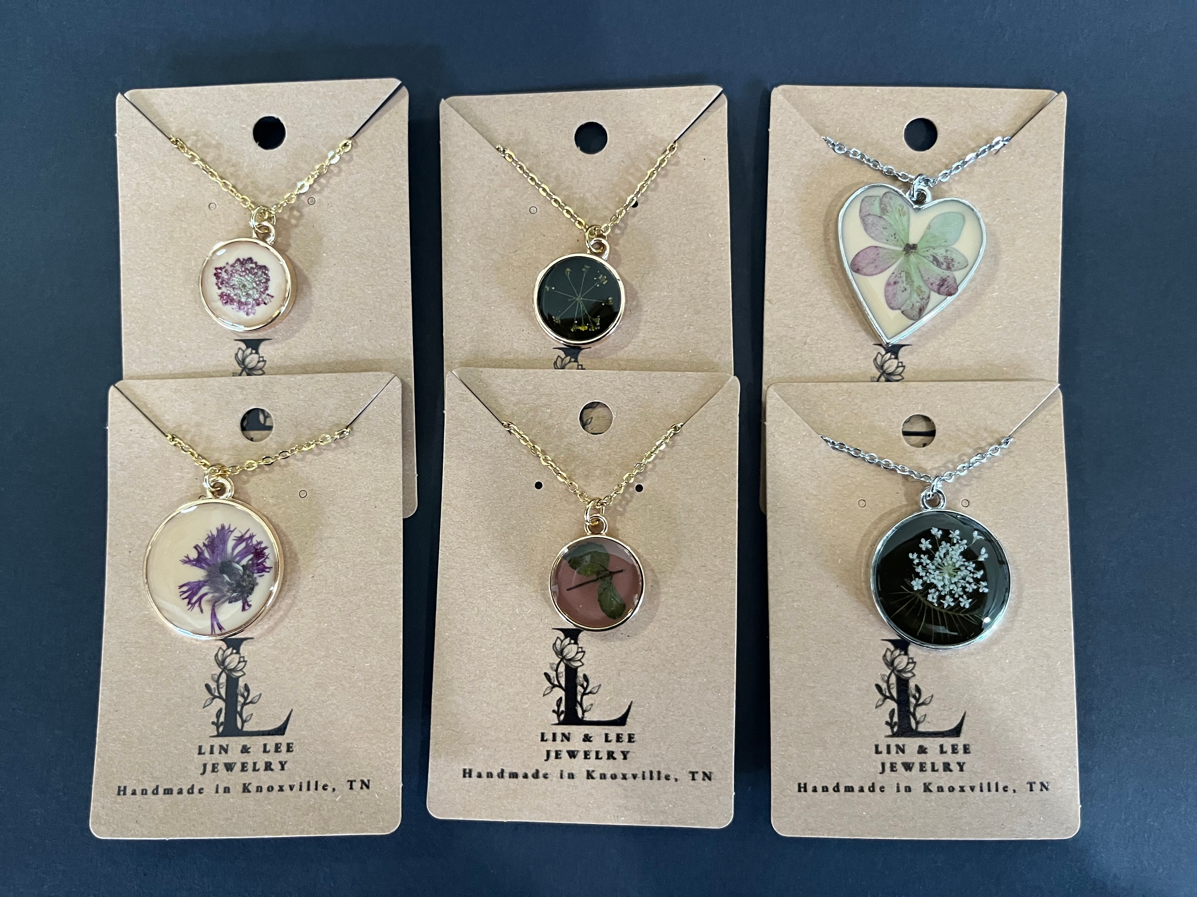 Hand Made Dried Flower Necklaces